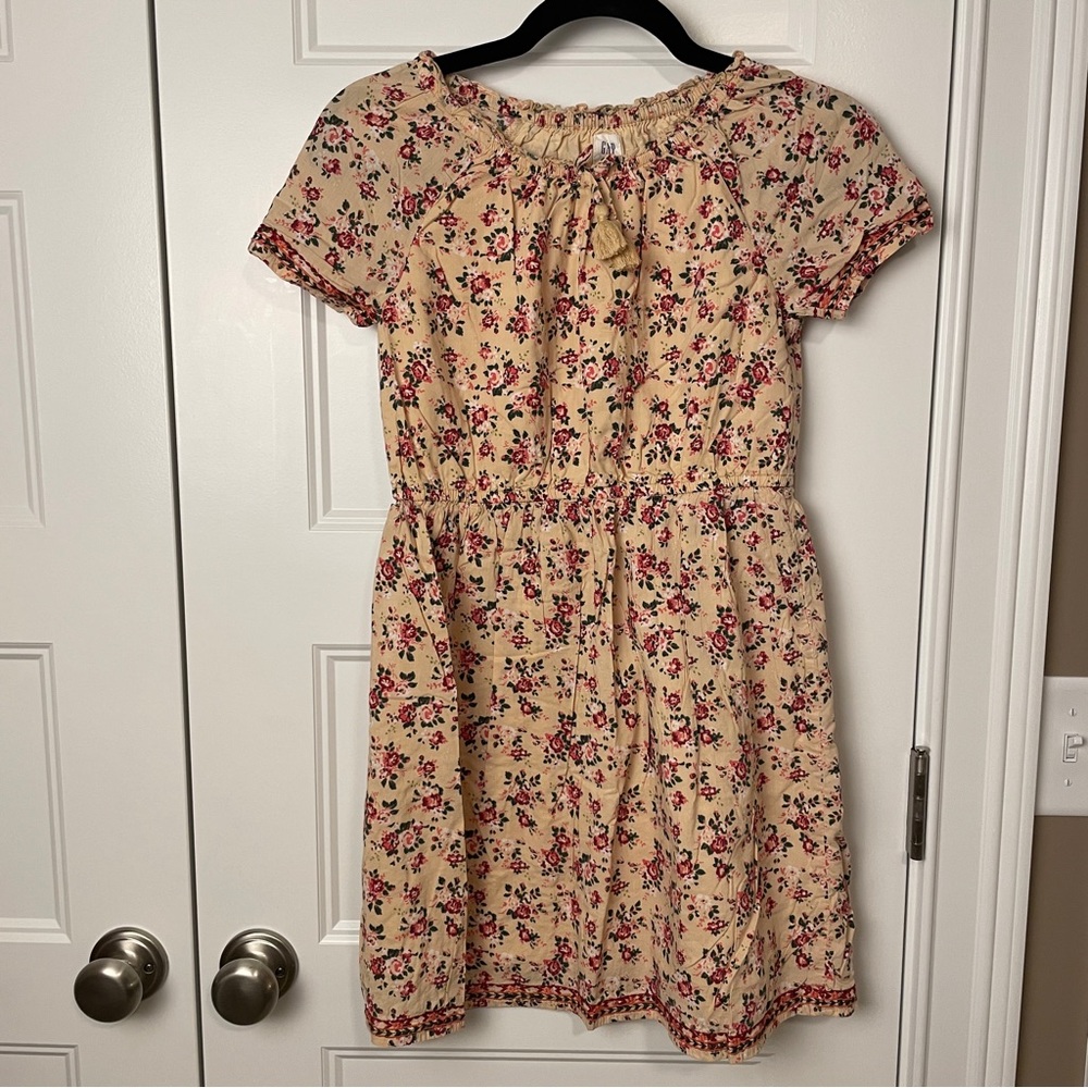 GAP Kids peachy pink peasant dress, size xl